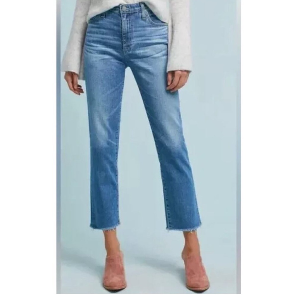 AG Adriano Goldschmied The Isabelle High Rise Straight Crop Jeans EUC